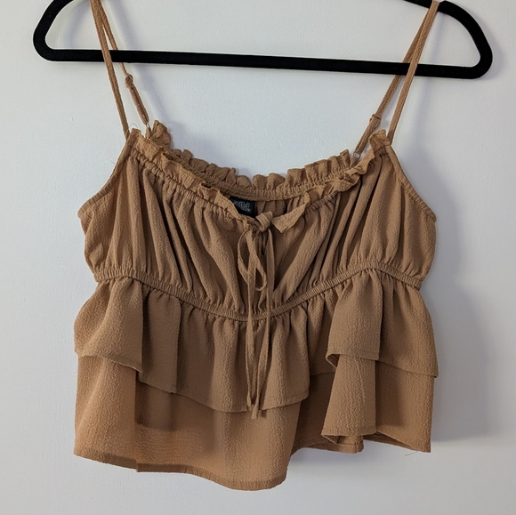 wild fable Tops - Wild Fable Crop Tank Ruffles Peplum Medium